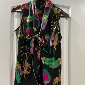 Lauren Ralph Lauren Silk Tie Shirt